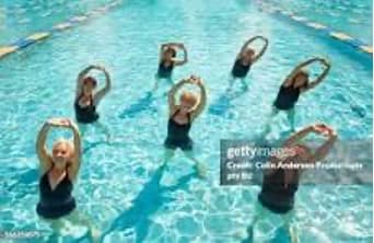 Aqua aerobics stretch