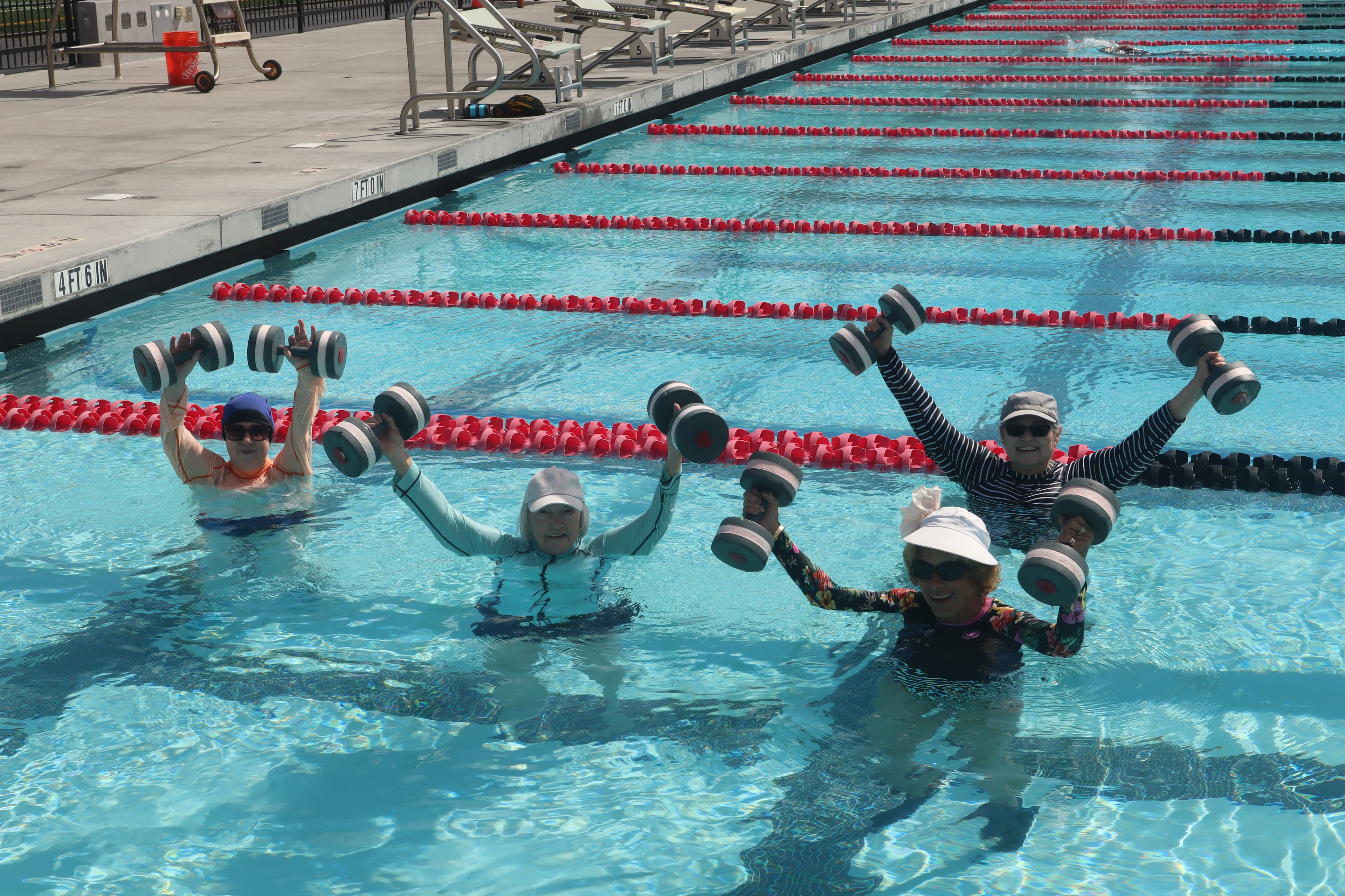 Aqua aerobics group class